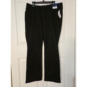 Old Navy Kicker Boot Cut Black Denim Jeans Size 14 New With Tags Mid-rise